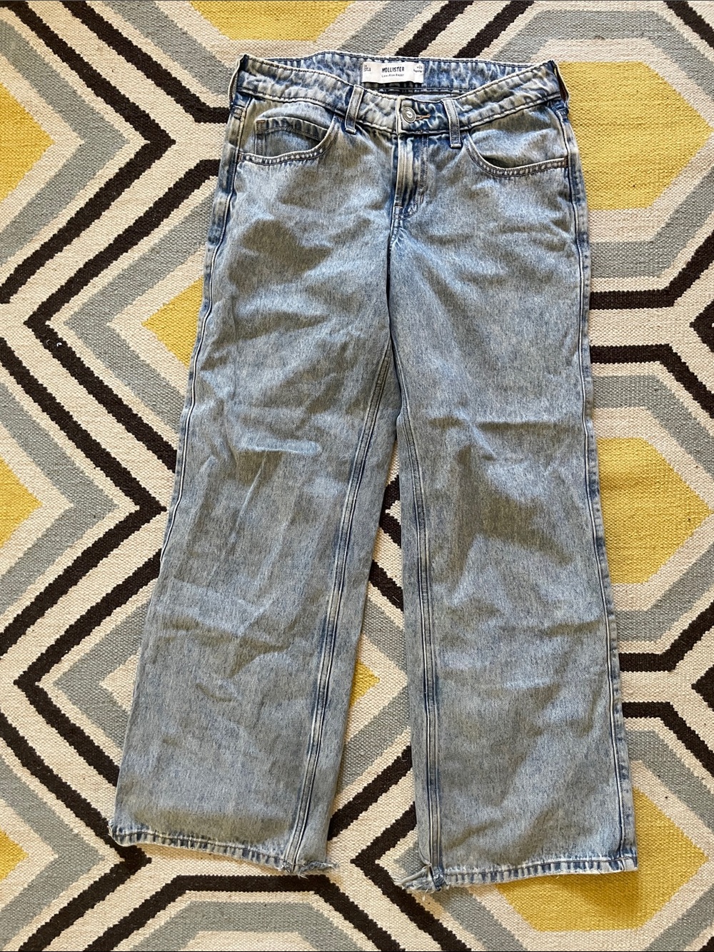Hollister Light Wash Wide Leg Jeans